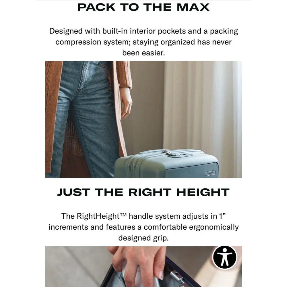SAMSONITE ELEVATION  HARDSIDE CARRY-ON SPINNER suitcase, luggage luggage ✈️🛩